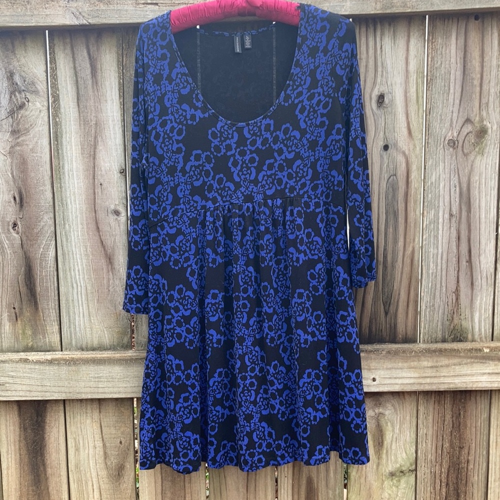 Madison black and purple knit dress
